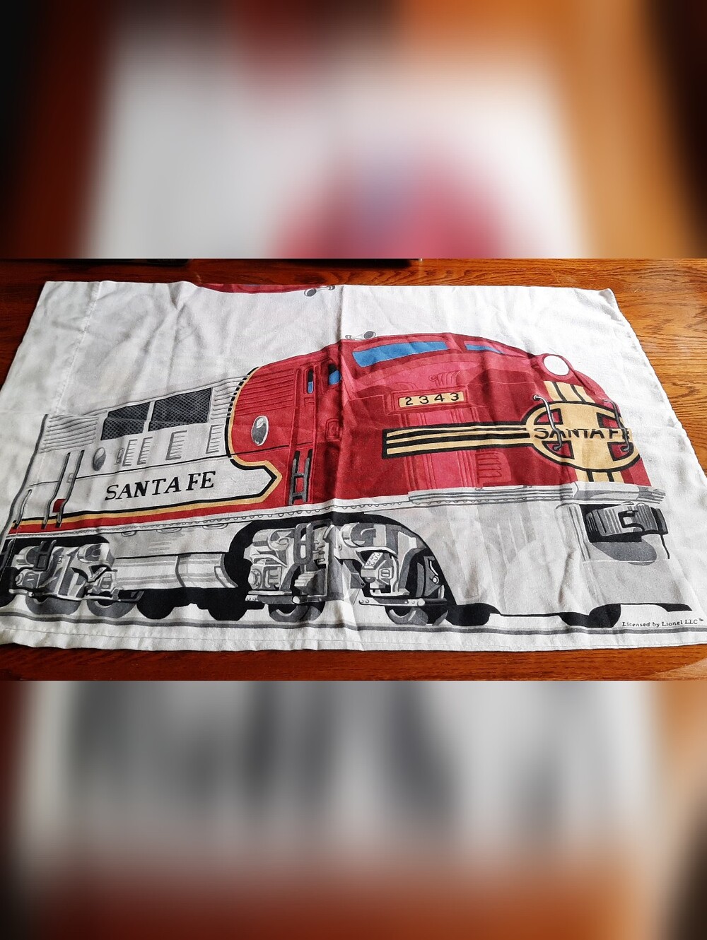 Two Vintage Train Pillowcases * Licensed By Lionel LLC